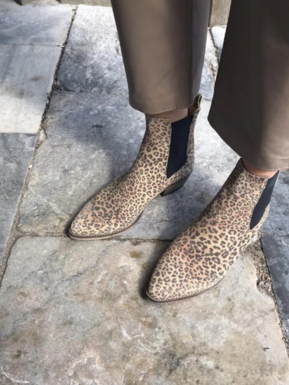 Ivylee Copenhagen Stella Pointed Leopard Ankle Boots - Beige 38